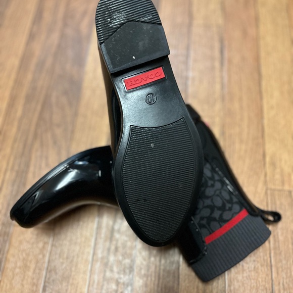 COACH Chelsea rain Boot Women's Black ! - Picture 9 of 10